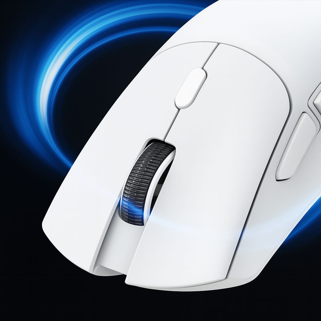 Mouse Gamer Sem Fio R1 — 18000 DPI, Triplo Modo, 65h Bateria