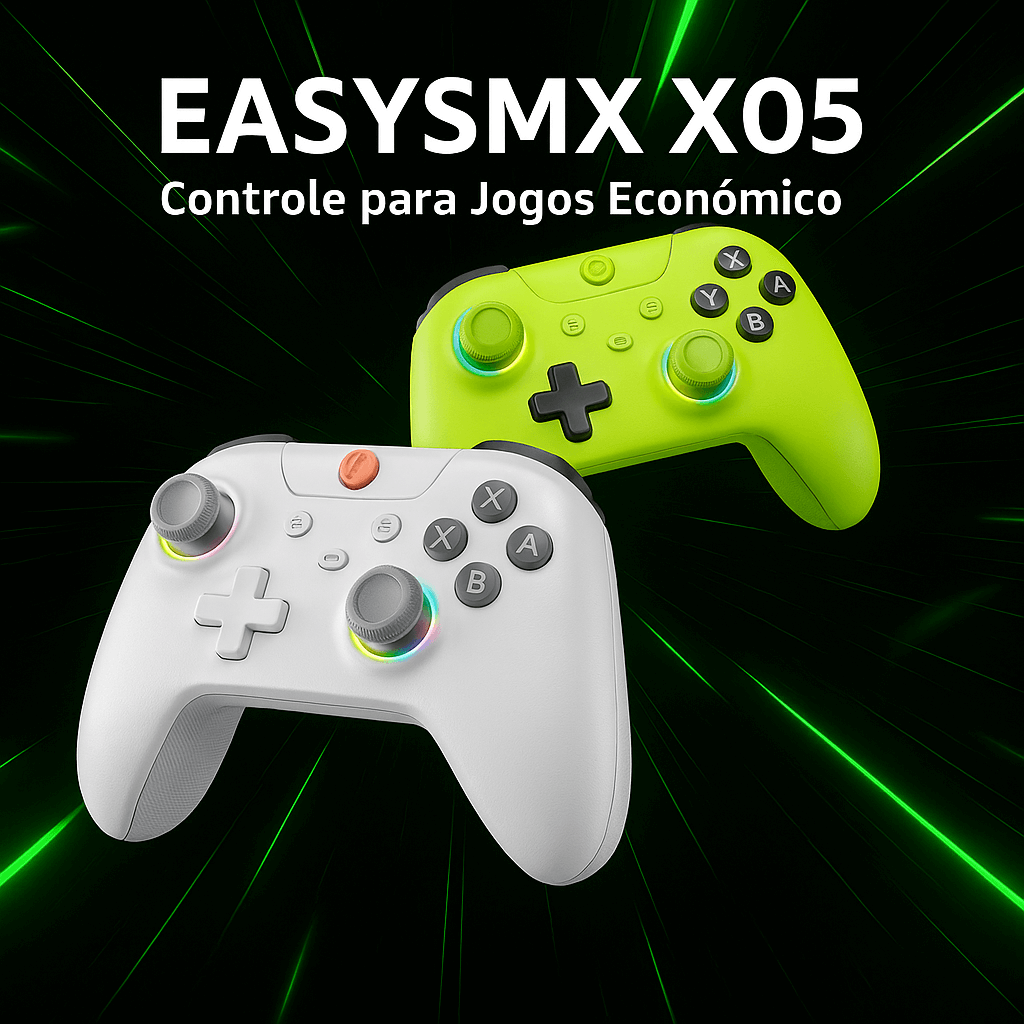 Controle Gamer Sem Fio X05 com RGB — Compatível com PC, Android, PS3