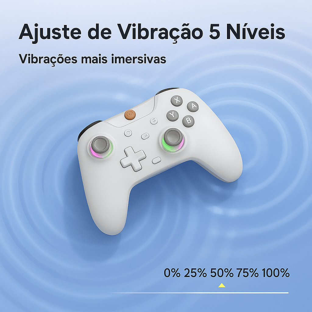 Controle Gamer Sem Fio X05 com RGB — Compatível com PC, Android, PS3
