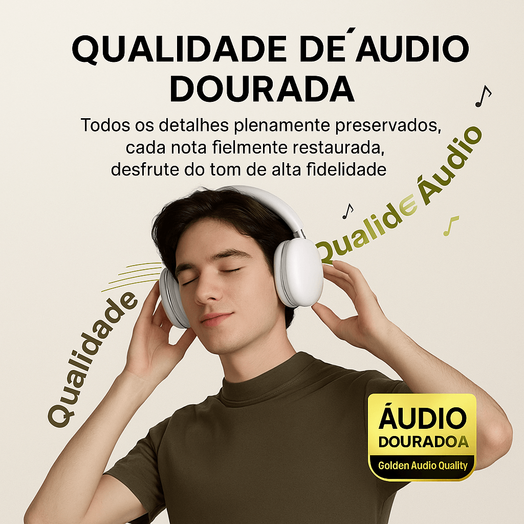 Fone de Ouvido Bluetooth Max2 com Isolamento de Ruído